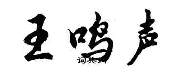 胡問遂王鳴聲行書個性簽名怎么寫