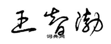 曾慶福王智渤草書個性簽名怎么寫