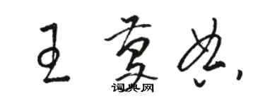 駱恆光王慶典草書個性簽名怎么寫