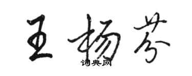 駱恆光王楊芬行書個性簽名怎么寫