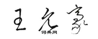 駱恆光王允豪草書個性簽名怎么寫