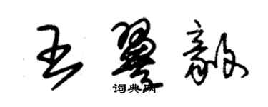 朱錫榮王翼毅草書個性簽名怎么寫