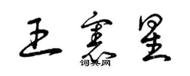 曾慶福王憲星草書個性簽名怎么寫