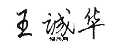 駱恆光王誠華行書個性簽名怎么寫