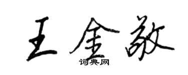 王正良王金敬行書個性簽名怎么寫