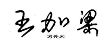 朱錫榮王加梁草書個性簽名怎么寫