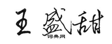 駱恆光王盛甜行書個性簽名怎么寫