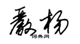 朱錫榮嚴楊草書個性簽名怎么寫