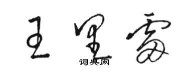 駱恆光王里雷草書個性簽名怎么寫