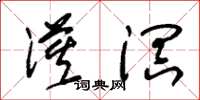 朱錫榮漠溟草書怎么寫