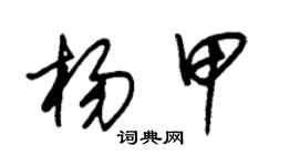 朱錫榮楊甲草書個性簽名怎么寫