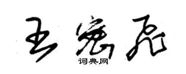 朱錫榮王密飛草書個性簽名怎么寫