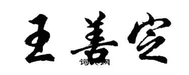 胡問遂王善定行書個性簽名怎么寫