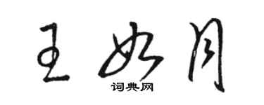 駱恆光王如月草書個性簽名怎么寫