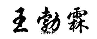 胡問遂王勃霖行書個性簽名怎么寫