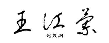 梁錦英王江蘭草書個性簽名怎么寫