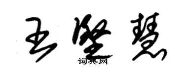 朱錫榮王堅慧草書個性簽名怎么寫