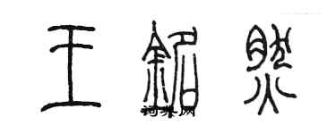 陳墨王銘然篆書個性簽名怎么寫