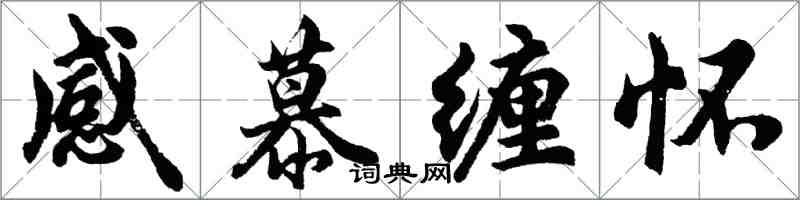 胡問遂感慕纏懷行書怎么寫