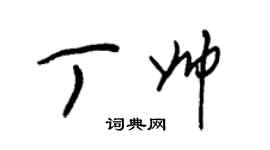 朱錫榮丁帥草書個性簽名怎么寫