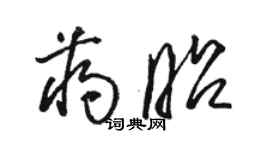 駱恆光蔣昭草書個性簽名怎么寫