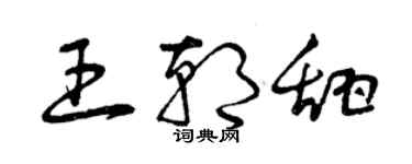 曾慶福王朝甜草書個性簽名怎么寫