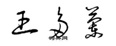 曾慶福王多蘭草書個性簽名怎么寫