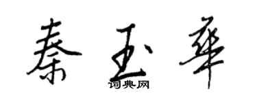 王正良秦玉華行書個性簽名怎么寫