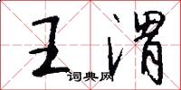 王渭怎么寫好看