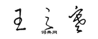 駱恆光王之寒草書個性簽名怎么寫