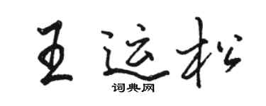 駱恆光王運松行書個性簽名怎么寫