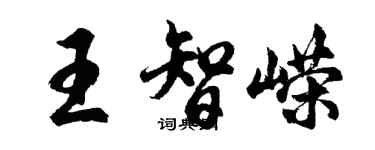 胡問遂王智嶸行書個性簽名怎么寫