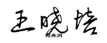 曾慶福王曉培草書個性簽名怎么寫