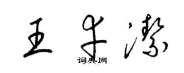 梁錦英王幸潔草書個性簽名怎么寫