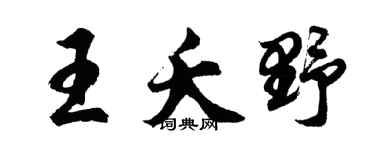 胡問遂王夭野行書個性簽名怎么寫