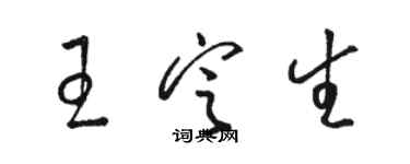 駱恆光王定生草書個性簽名怎么寫