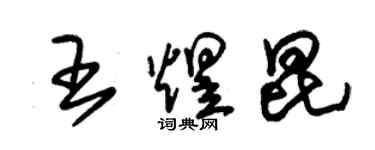朱錫榮王煜昆草書個性簽名怎么寫