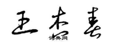 曾慶福王杏春草書個性簽名怎么寫