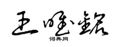 曾慶福王唯銘草書個性簽名怎么寫