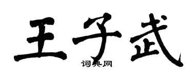 翁闓運王子武楷書個性簽名怎么寫