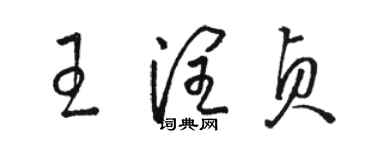 駱恆光王潤貞草書個性簽名怎么寫