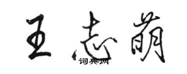 駱恆光王志萌行書個性簽名怎么寫