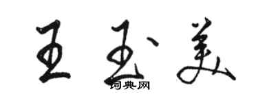 駱恆光王玉美行書個性簽名怎么寫