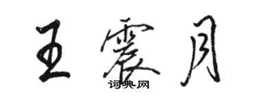 駱恆光王震月行書個性簽名怎么寫