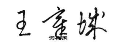 駱恆光王章城草書個性簽名怎么寫