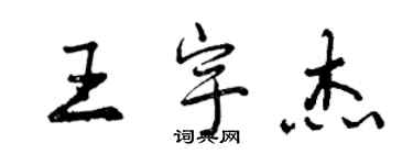 曾慶福王宇傑行書個性簽名怎么寫