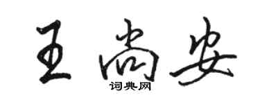 駱恆光王尚安行書個性簽名怎么寫