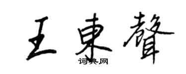 王正良王東聲行書個性簽名怎么寫