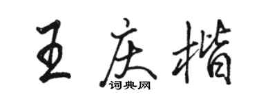 駱恆光王慶楷行書個性簽名怎么寫