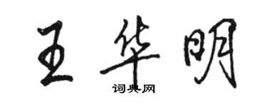 駱恆光王華明行書個性簽名怎么寫